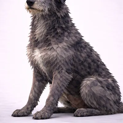 Deerhound Low Poly