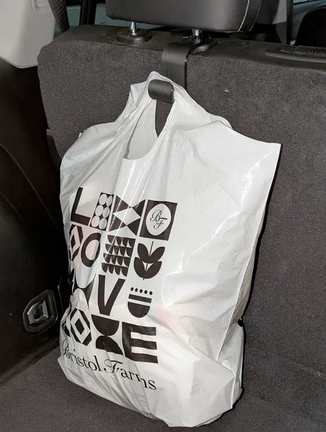 Móc gối đầu ô tô treo túi đi chợ trong cốp (Car Headrest Hook for Grocery Bags) - Image 3