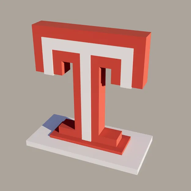 Temple T – Đồ trang trí để bàn logo Temple - Image 1