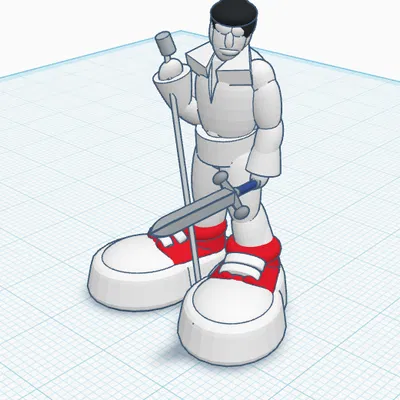 Elvis chiến binh mang giày Jordans