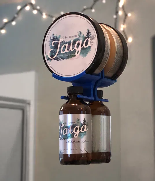 Giá treo dọc xà phòng cạo râu & aftershave splash (Vertical Shaving Soap & Splash Holder) - Image 1