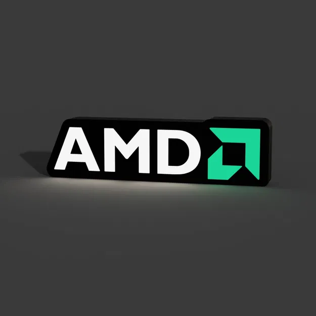 Hộp Đèn LED Lightbox Logo AMD (AMD Logo Lightbox LED Lamp) - Image 4