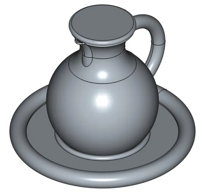 Bình rót có nắp và khay - Image 3