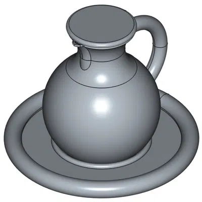 Bình rót có nắp và khay