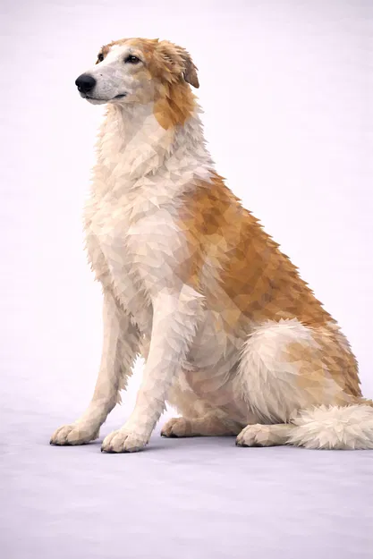 Borzoi Low Poly - Image 1