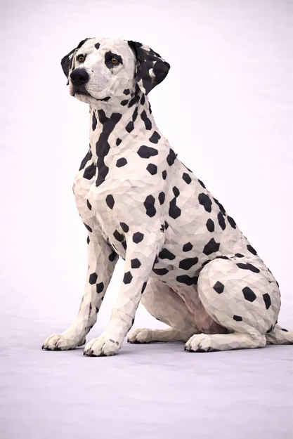 Chó Đốm Dalmatian Low Poly - Image 1