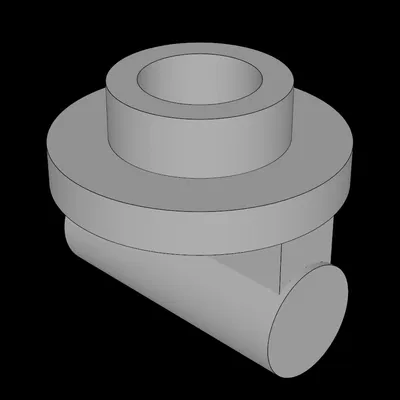 Lego Compatible (79194.dat) Plate 1 x 1 Round có tay cầm dạng bar trên stem dài