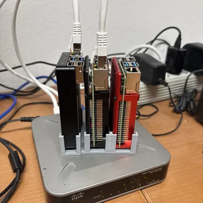 Giá đỡ Pi cho 2 Raspi 4 và 1 Raspi 5