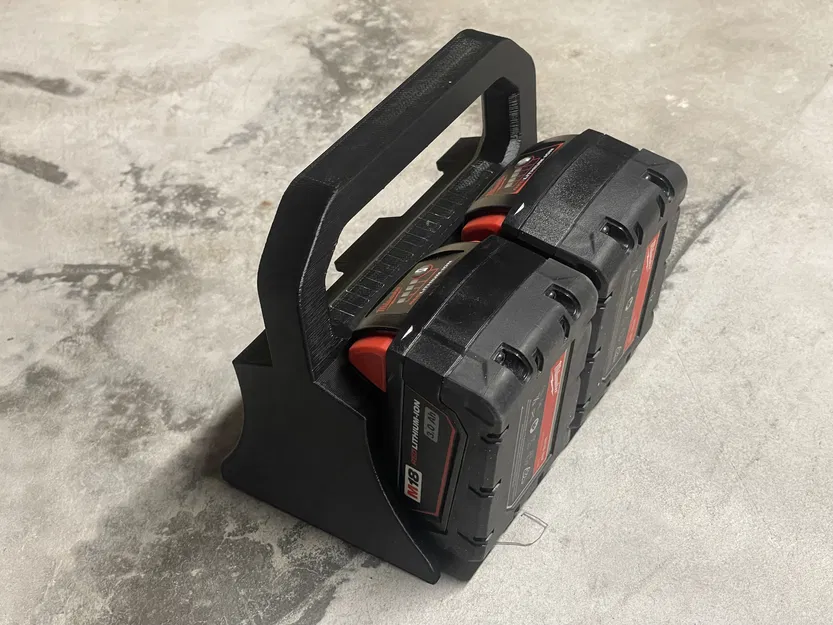 Khay xách pin Milwaukee Battery Carrier (18V) kèm ngàm treo tường - Image 2