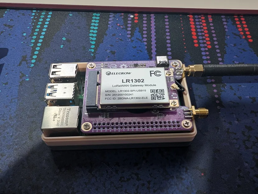 Case Raspberry Pi 4 cho LR1302 HAT (SMA phía sau) - Image 4