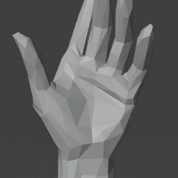 Bàn tay trưng bày trang sức low poly