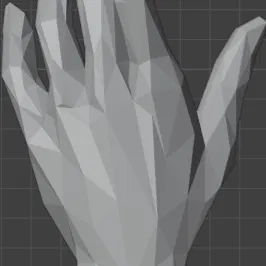 Bàn tay trưng bày trang sức low poly