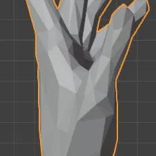 Bàn tay trưng bày trang sức low poly