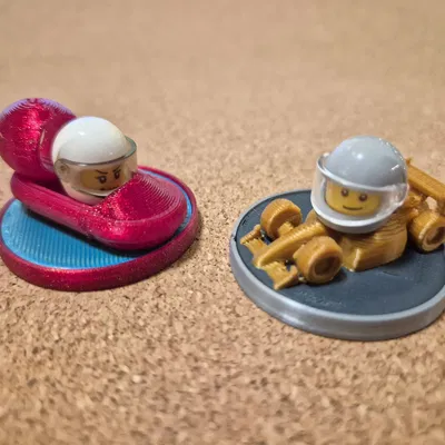 Xe Crash Derby gắn đầu Lego (Formula/Hovercraft)
