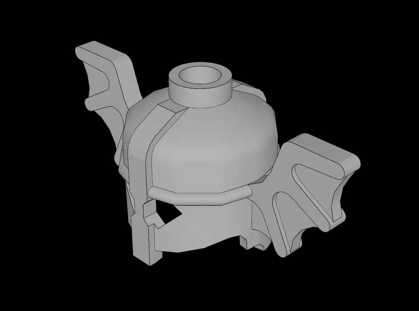 Mũ bảo hiểm Minifig tương thích LEGO (30105.dat) kèm cánh dơi - Image 1