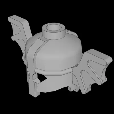 Mũ bảo hiểm Minifig tương thích LEGO (30105.dat) kèm cánh dơi