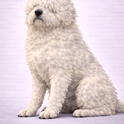 South Russian Ovcharka Low Poly