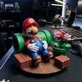 Diorama Mario Ngủ 3D – Ống Xanh & Gạch Super Mario (Nintendo STL) - Thumbnail 1
