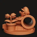 Diorama Mario Ngủ 3D – Ống Xanh & Gạch Super Mario (Nintendo STL) - Thumbnail 2