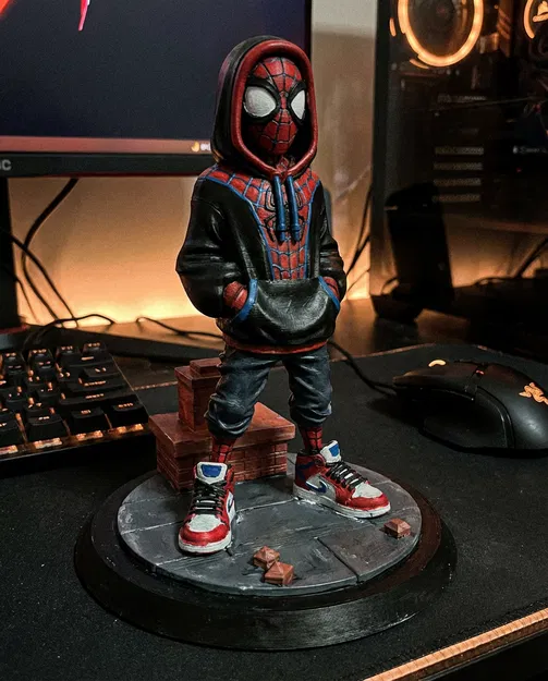 Miles Morales Spider-Man 3D Print - Streetwear Edition (Spider-Verse STL) - Image 1