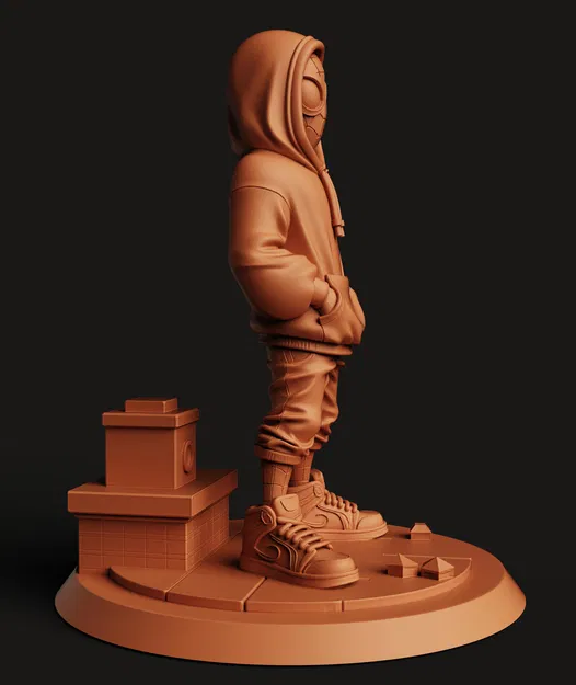 Miles Morales Spider-Man 3D Print - Streetwear Edition (Spider-Verse STL) - Image 3