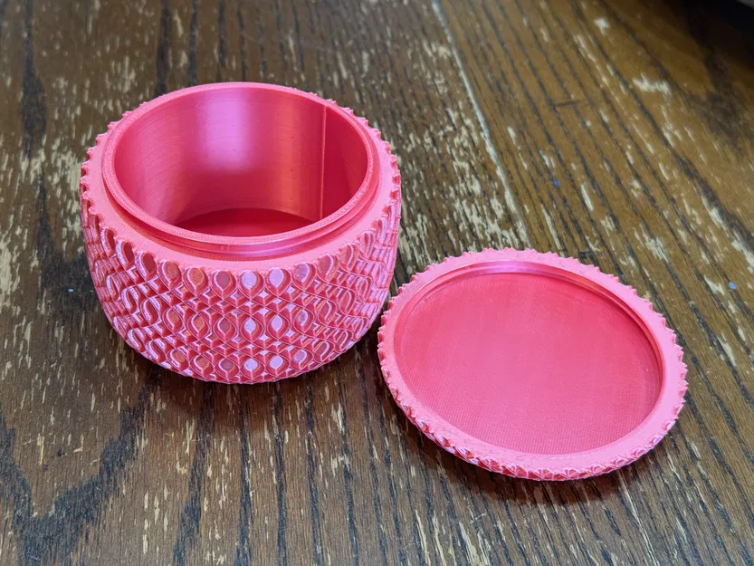 Hộp canister nắp vặn – họa tiết moiré - Image 1