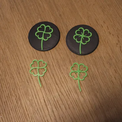 Glücksbringer / Talisman / lucky charms Kleeblatt Herz – Bùa may mắn cỏ 4 lá & trái tim