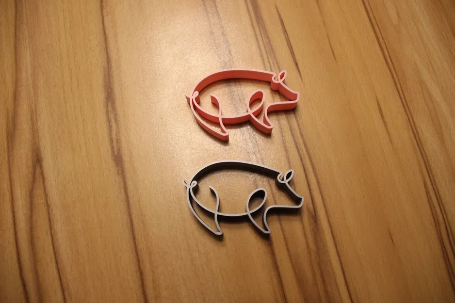 Heo LineArt bùa may mắn (Glücksbringer) / Talisman / lucky charms pig - Image 2