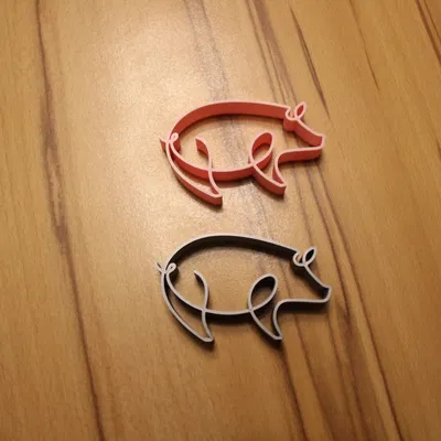 Heo LineArt bùa may mắn (Glücksbringer) / Talisman / lucky charms pig