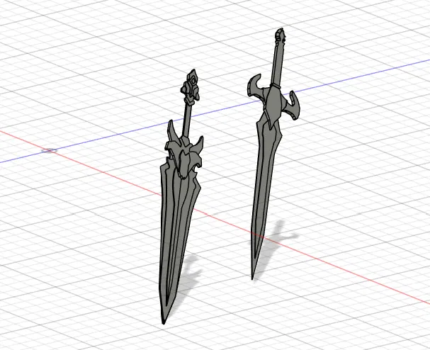 Ashveil x Zarashen – 2 thanh kiếm trang trí setup - Image 1