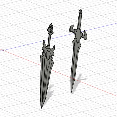 Ashveil x Zarashen – 2 thanh kiếm trang trí setup