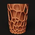 Bộ Chậu Cây Voronoi Hình Học | Chậu Hoa In 3D Hiện Đại | Lưới Organic - Thumbnail 6