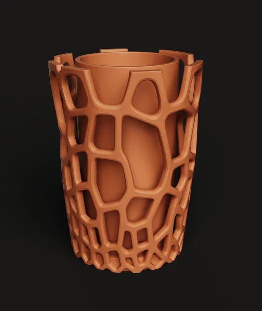 Bộ Chậu Cây Voronoi Hình Học | Chậu Hoa In 3D Hiện Đại | Lưới Organic - Image 7