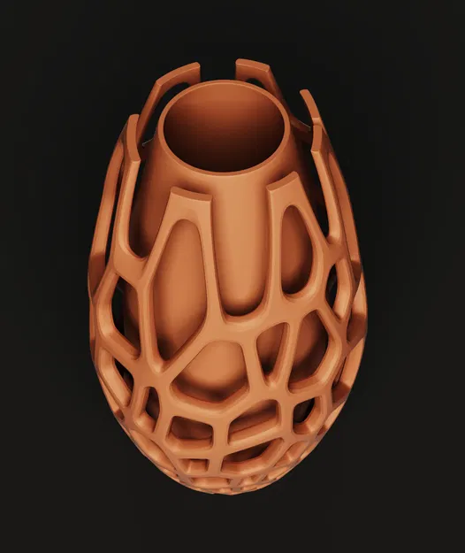 Bộ Chậu Cây Voronoi Hình Học | Chậu Hoa In 3D Hiện Đại | Lưới Organic - Image 8