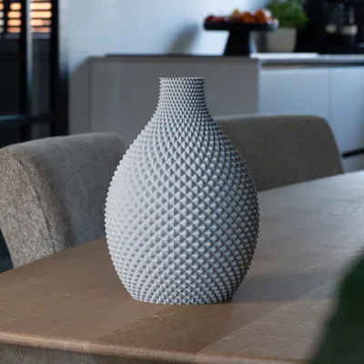 Bình hoa Vase MANON - Bình tròn họa tiết hình học