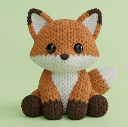 Cáo Đan Len Dễ Thương (Cute Knitted Fox) - Image 1