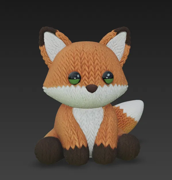 Cáo Đan Len Dễ Thương (Cute Knitted Fox) - Image 2