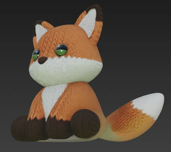 Cáo Đan Len Dễ Thương (Cute Knitted Fox) - Image 3