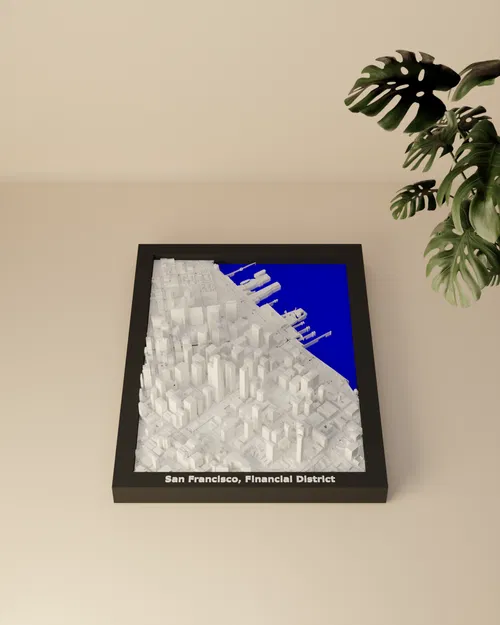 San Francisco, Financial District, Hoa Kỳ - Miniature 3D địa hình - Image 2