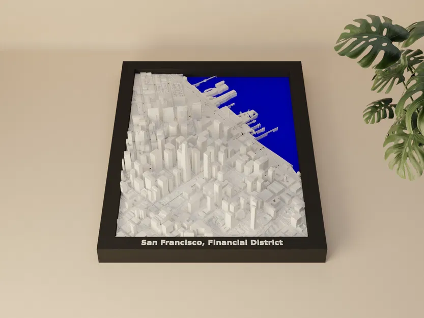 San Francisco, Financial District, Hoa Kỳ - Miniature 3D địa hình - Image 3
