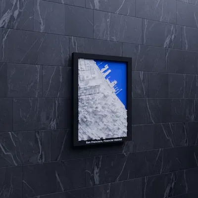 San Francisco, Financial District, Hoa Kỳ - Miniature 3D địa hình