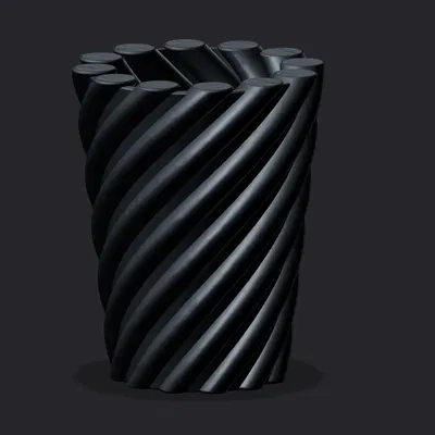 Bình hoa Trophy đen & đa sắc (Trophy Vase Black & Multicolor)