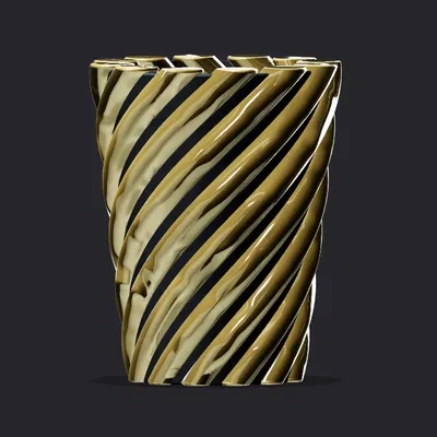 Bình hoa Trophy đen & đa sắc (Trophy Vase Black & Multicolor)