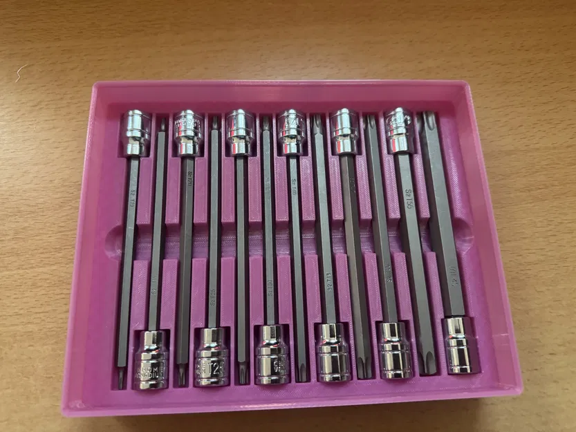 Bộ Tuýp Torx Dài 3/8" Gridfinity T10-T60 Có Nắp - Image 1