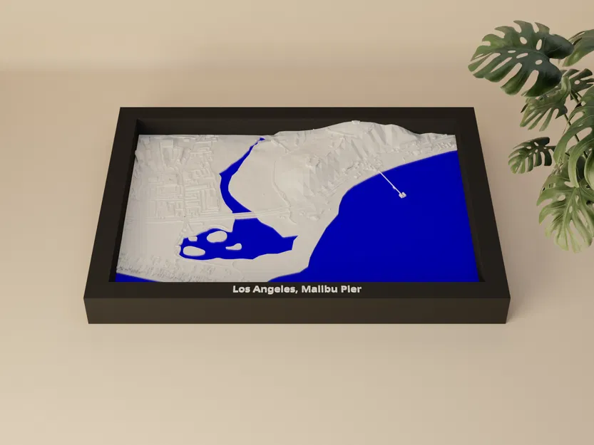 Los Angeles, Malibu Pier, Hoa Kỳ - Mô hình 3D Miniature - Image 3