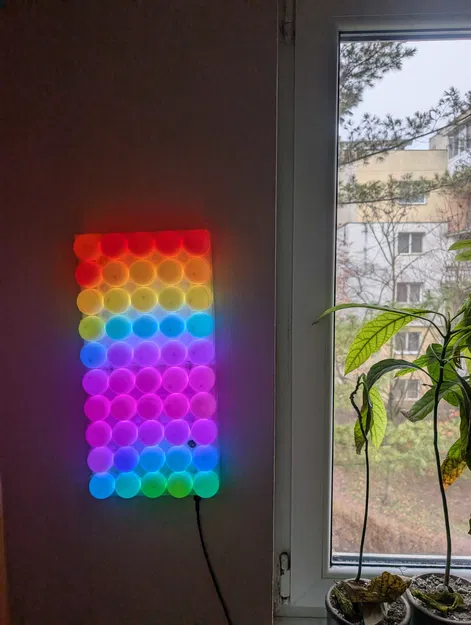 Bảng LED treo tường bóng Ping Pong (Ping Pong Ball LED Wall Panel) - Image 2