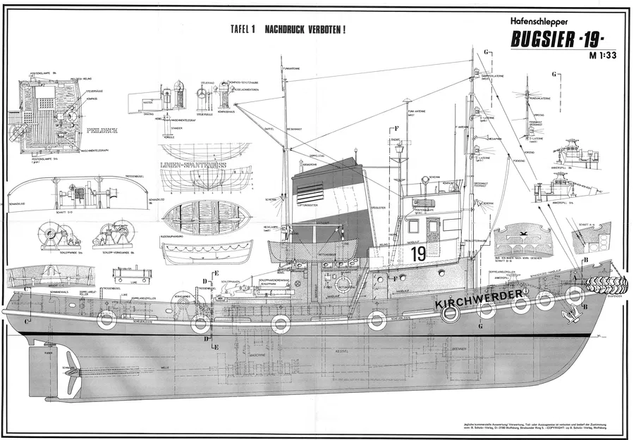 Tàu kéo Tug boat Kirchwerder 19 / Bugsier 19 - Image 5