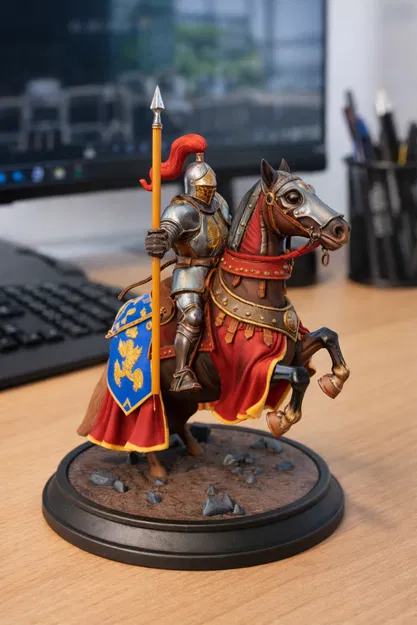 Tượng & Figure Kỵ Binh Trung Cổ Giáp Nặng - Image 1