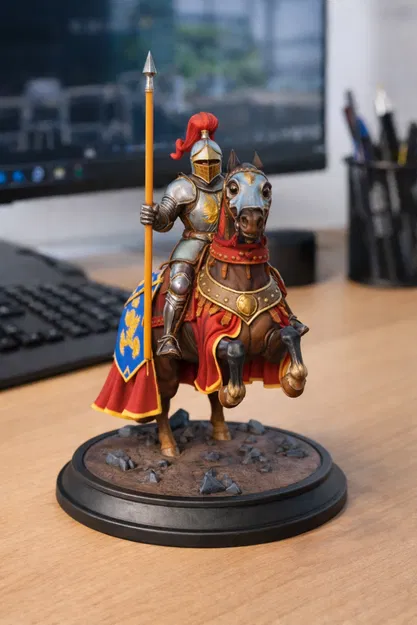 Tượng & Figure Kỵ Binh Trung Cổ Giáp Nặng - Image 2