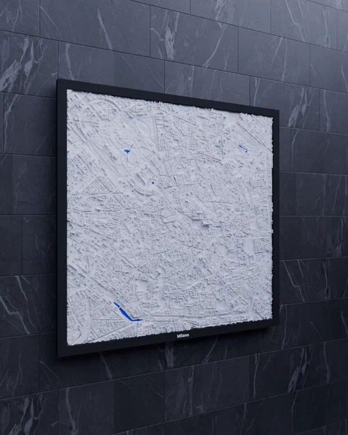 Milano, Italy - 3D Miniature (Bản thu nhỏ địa hình 3D) - Image 1